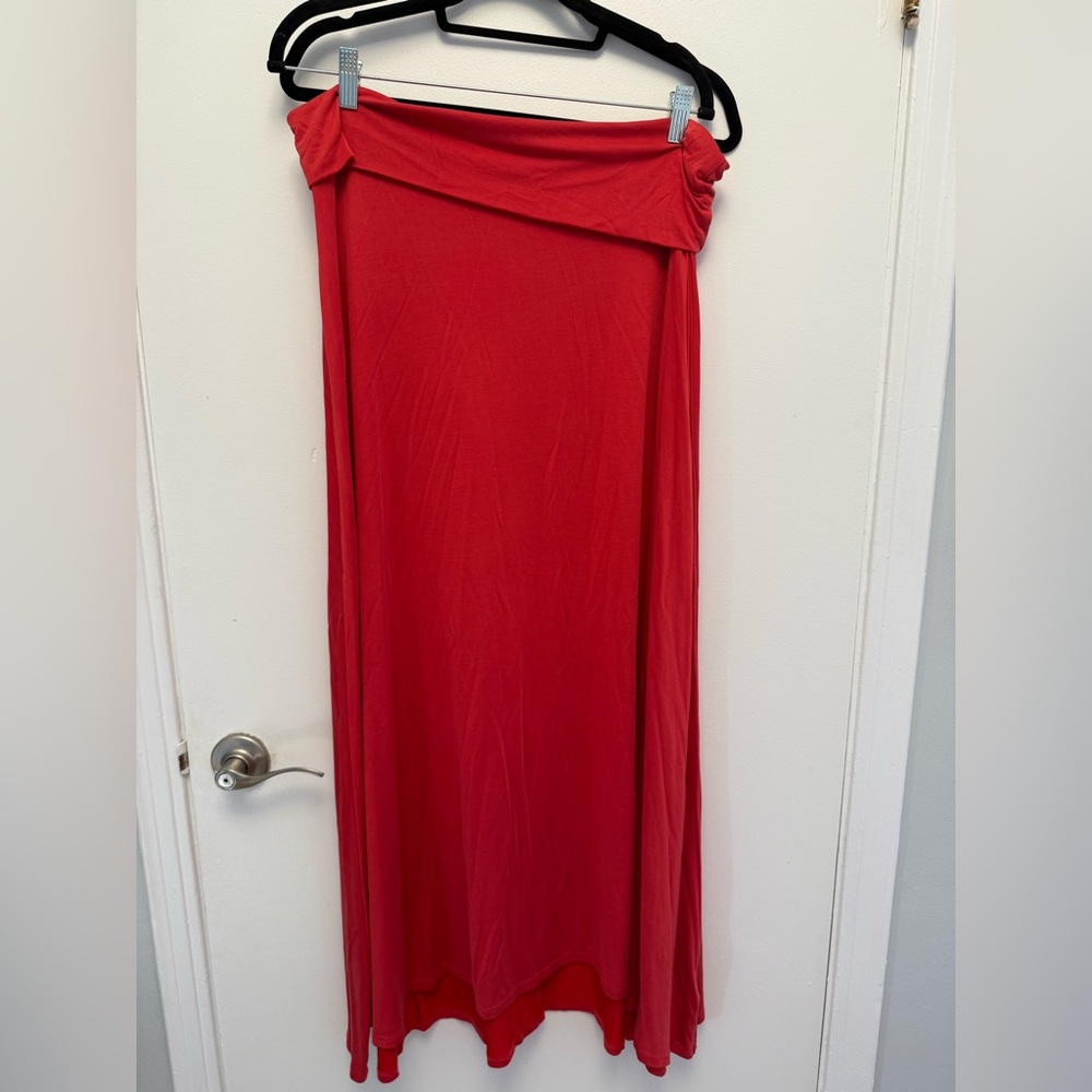 LuLaRoe Vibrant Red Maxi Skirt